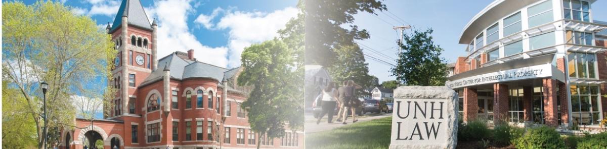 Image of both UNH Durham and UNH Law Campus, mpp, masters in public policy, carsey school, dual degree