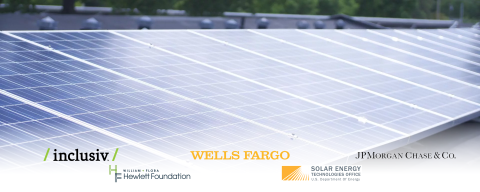 hero image of solar panels with partner logos
