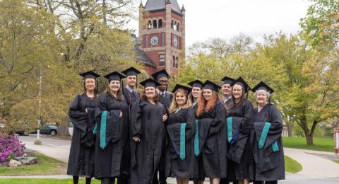 MPA students standing in front of T-Hall.