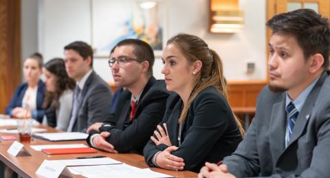 Students sitting in a Carsey class.