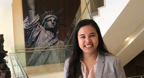 The Carsey School of Public Policy's Washington, D.C., colloquium program inspired master in public policy (MPP) student Jiedine Phanbuh to pursue a summer internship in the nation’s capital.