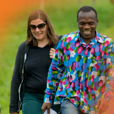 mcd students in the field walking