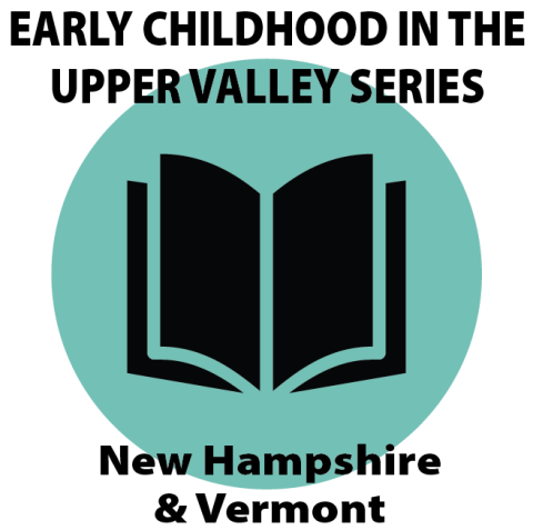 logo image of early childhood in the upper valley series with open book