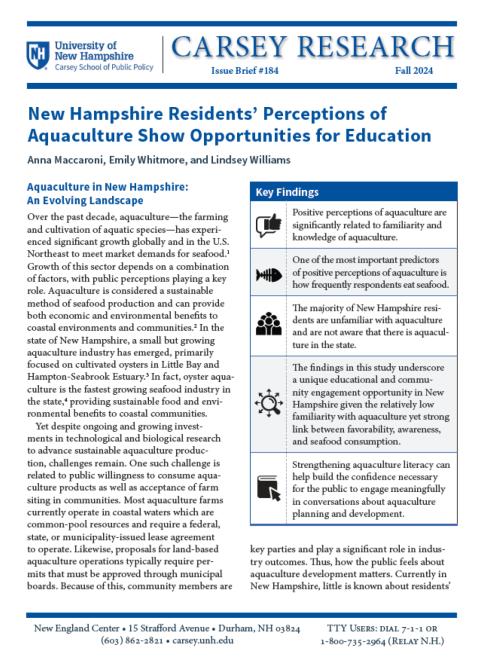 cover of pdf version of aquaculture brief