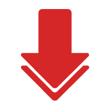 icon of red down arrow