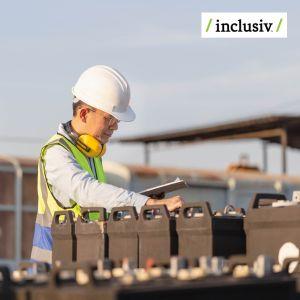 solar worker with batteries
