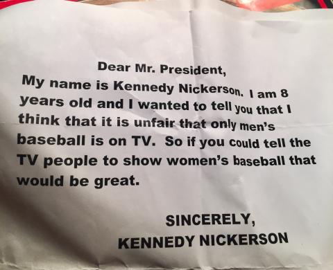 MPP Alum Kennedy Nickerson's letter to the president regarding equity across professional sports