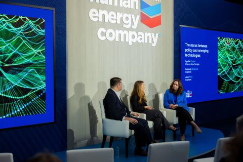 MPP alum Kennedy Nickerson speaking at an industry event