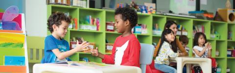 children at preschool