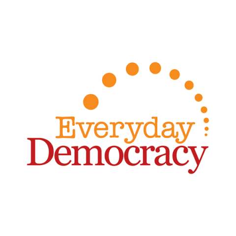 Everyday Democracy logo positioned in center of the frame