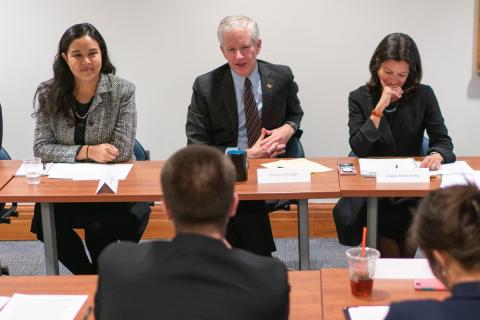 A photo of Master in Public policy students participating in a meeting