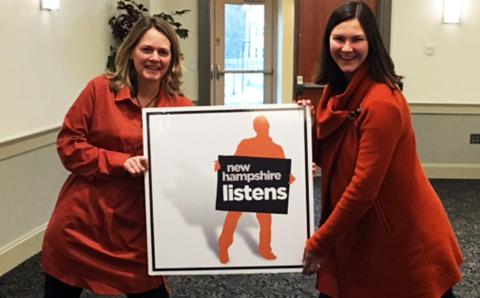 A photo of Michele Holt-Shannon on the left and Courtney Wrigley, March Fellow of the Month, on the right