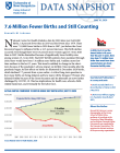 cover of fewer births data snapshot