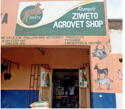 The Ziweto Agrovet shop in Rumphi in the Northern Region of Malawi.