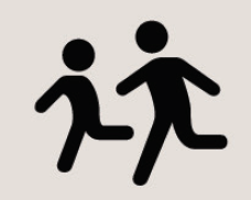 Icon of two kids running