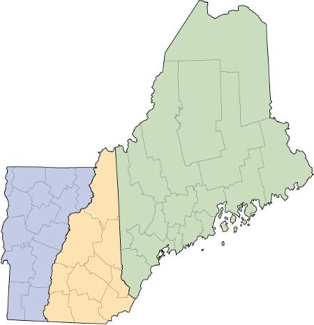 Image of Maine, NH, VT