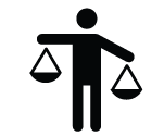 icon of person holding scales