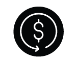 image of dollar sign with circular arrow moving counterclockwise